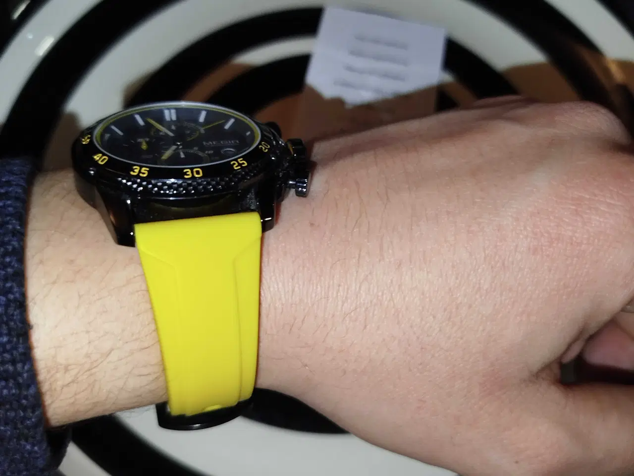 Billede 10 - herre ur i flot sort og gul farve