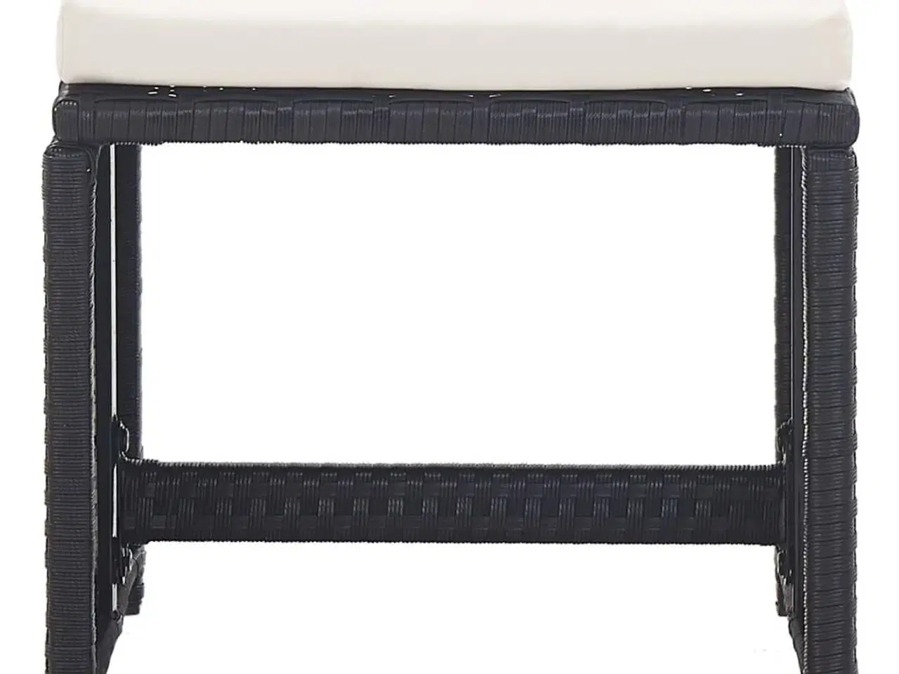 Billede 3 - Havetaburetter 2 stk. med hynder polyrattan sort