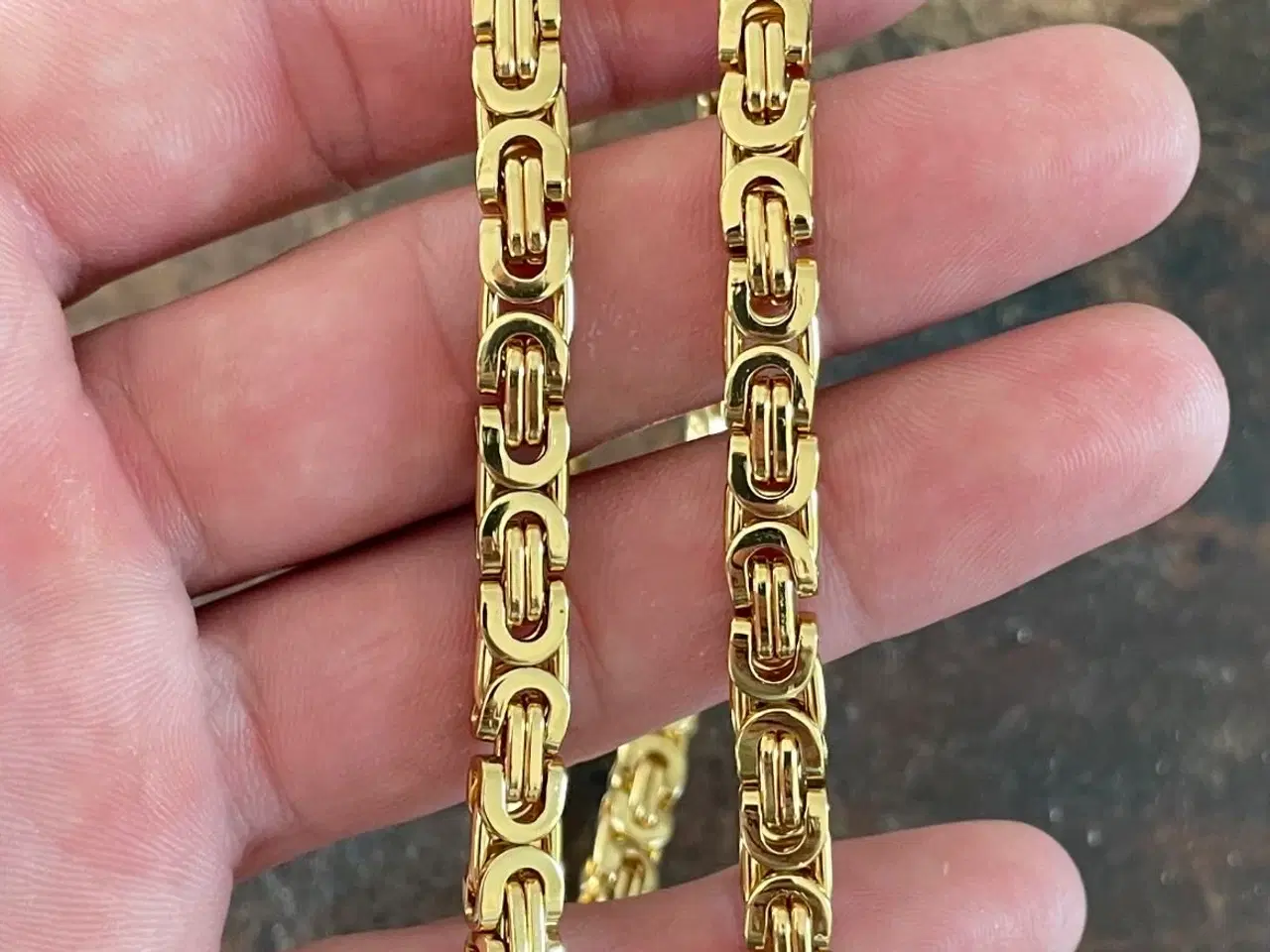 Billede 3 - Goldfilled flad kongekæde