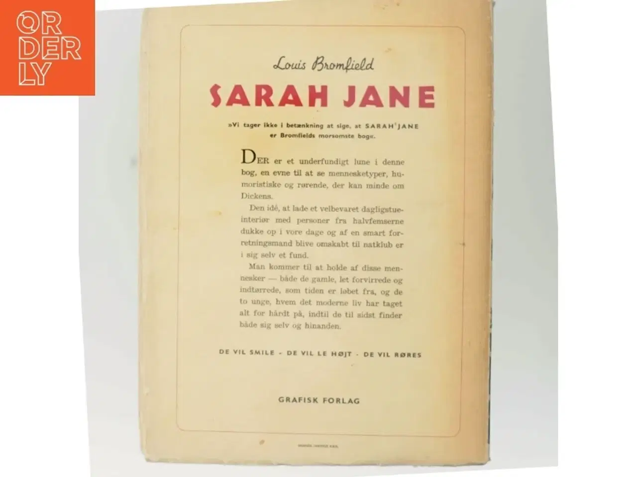 Billede 3 - Louis Bromfield - Sarah Jane Bog