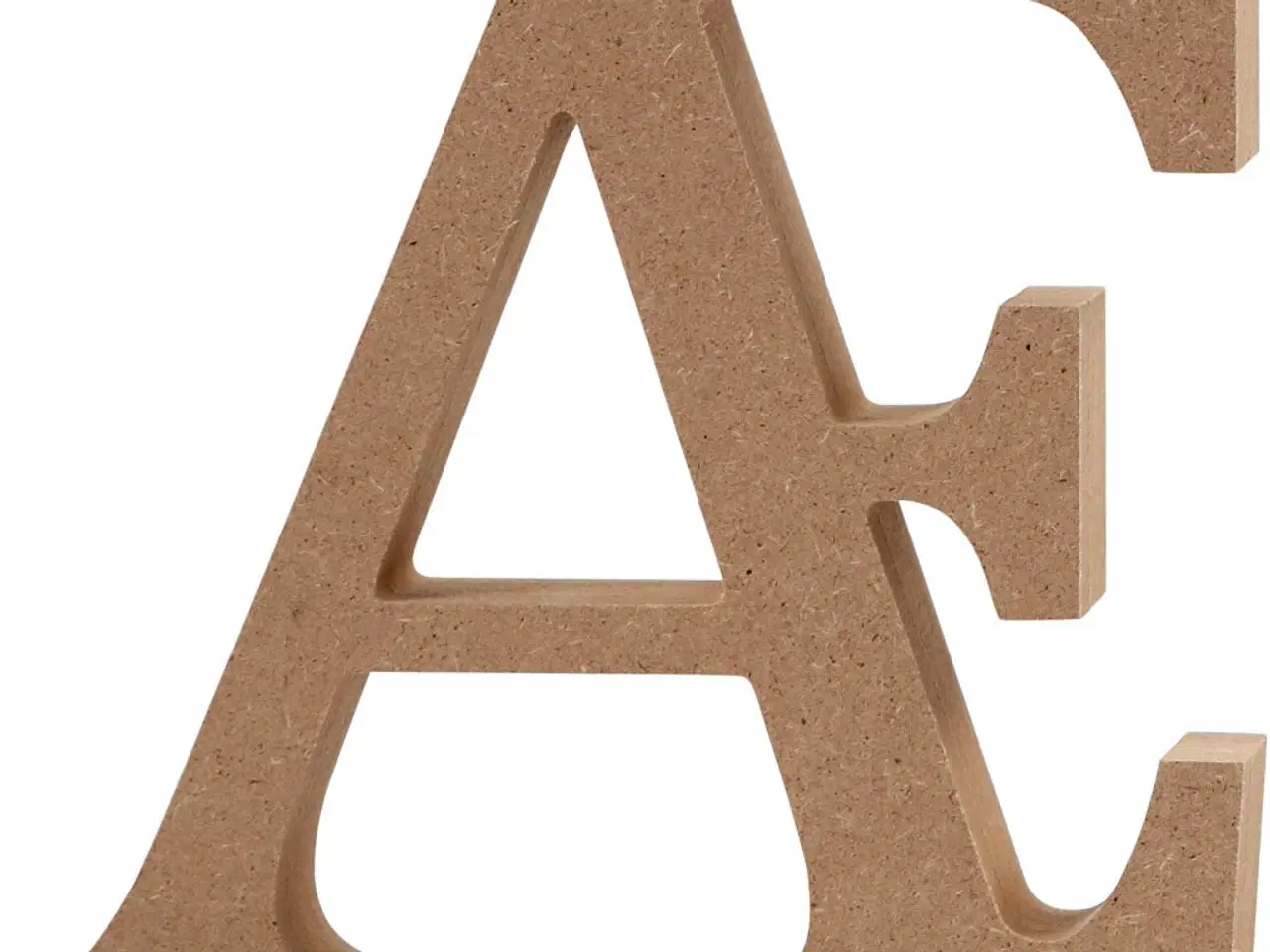 Billede 1 - Stort Træbogstav 'Æ' - 8 cm Høj, 1,5 cm Tykkelse