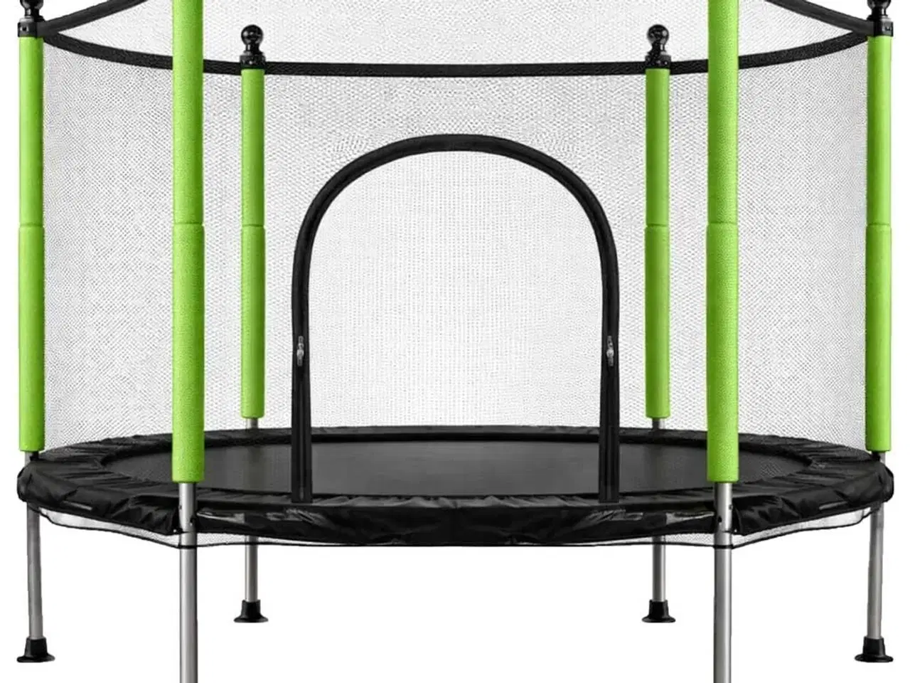 Billede 4 - Børnetrampolin 140 cm med sikkerhedsnet – grøn