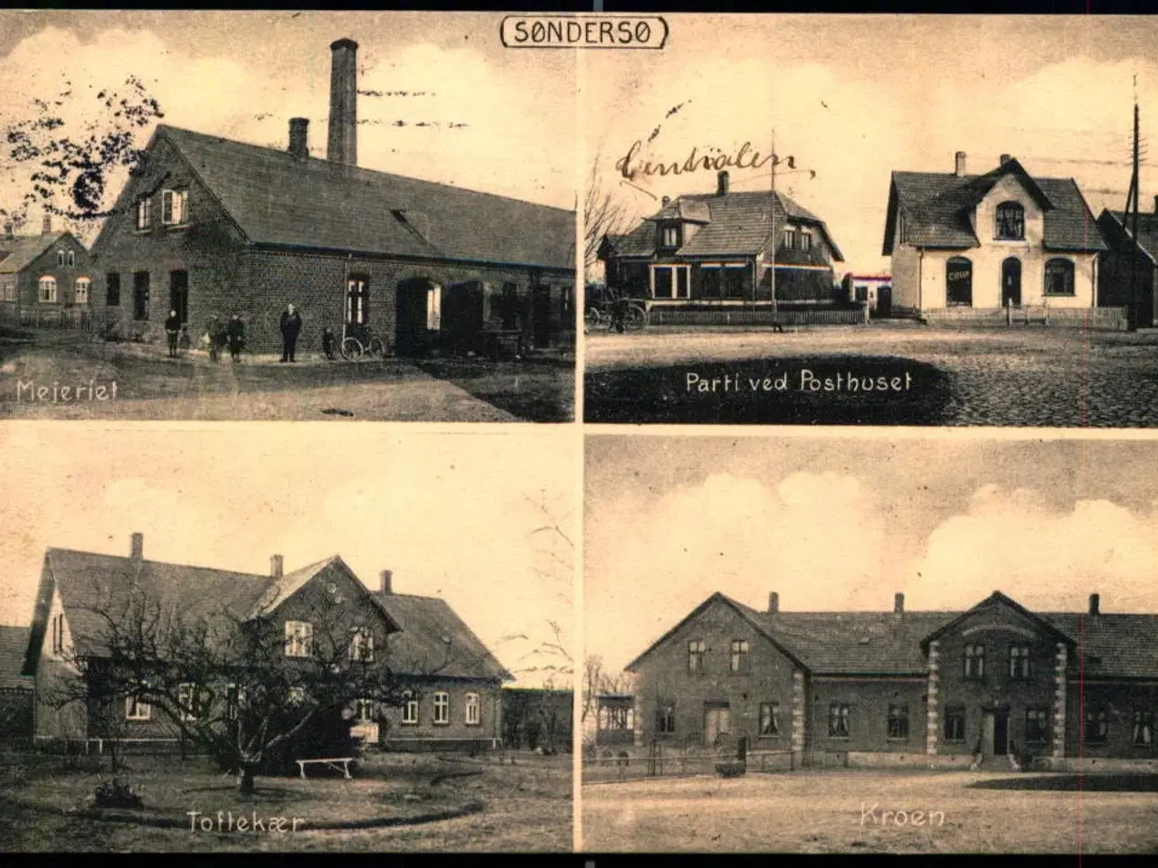 Billede 1 - Søndersø - Mejeriet - Posthuset - Toftekær - Kroen - H. Schmidt u/n - Brugt