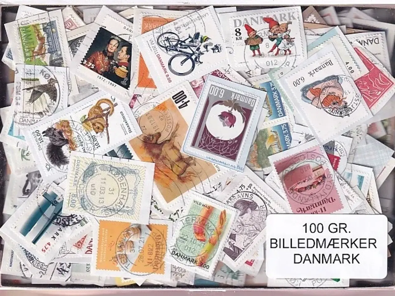 Billede 1 - Danmark 100 g. Billedmærker Enkeltklip - Ny varer hjemkommet 31 - 10 - 2024 - Flot Parti !!