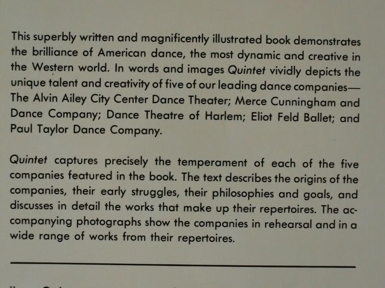 Billede 3 - quintet - five american dance companies, by moira 