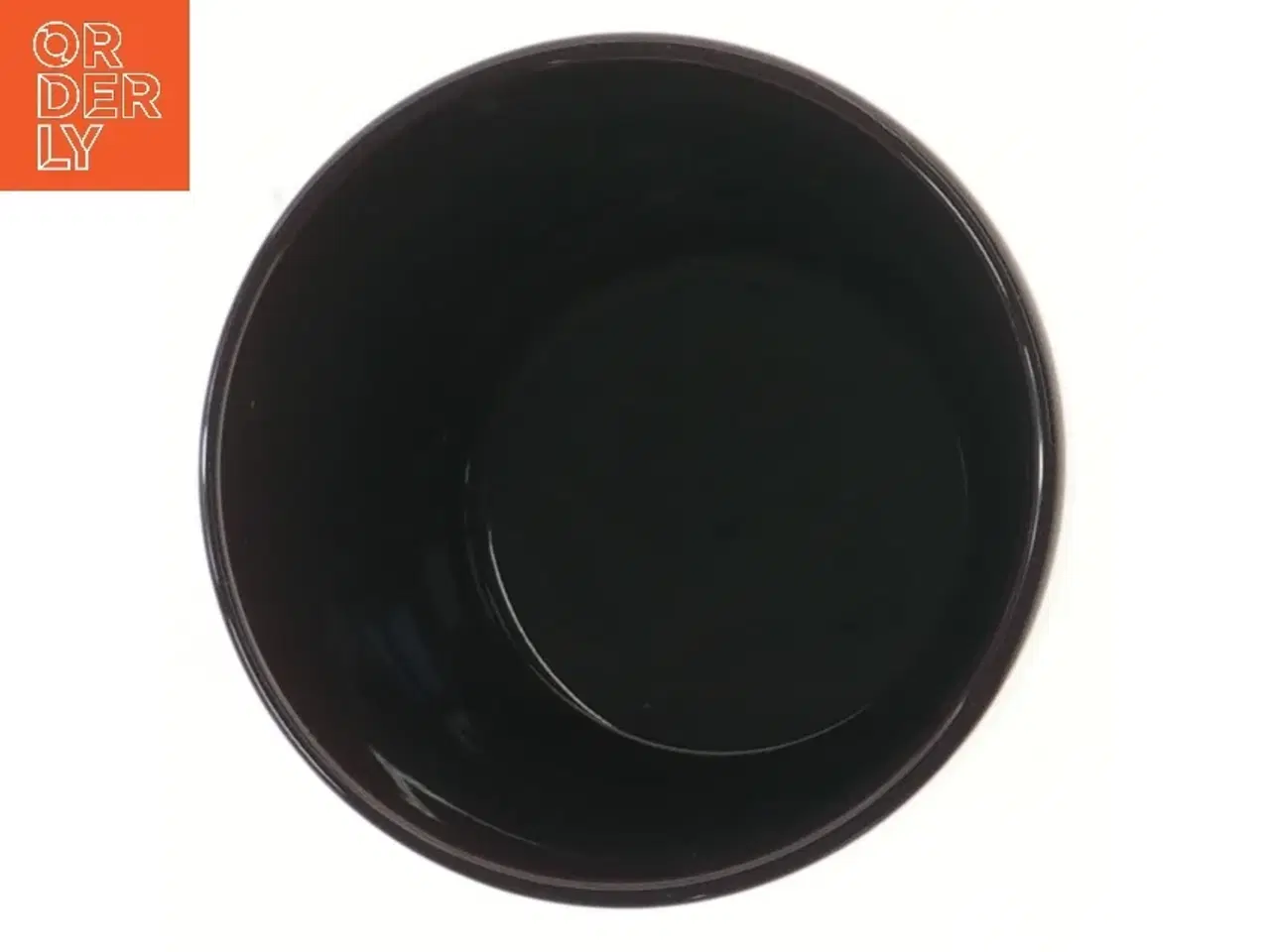 Billede 2 - Sort/mørk lilla vase med riflet mønster fra 2have (str. Ø 13 cm længde 15 cm)