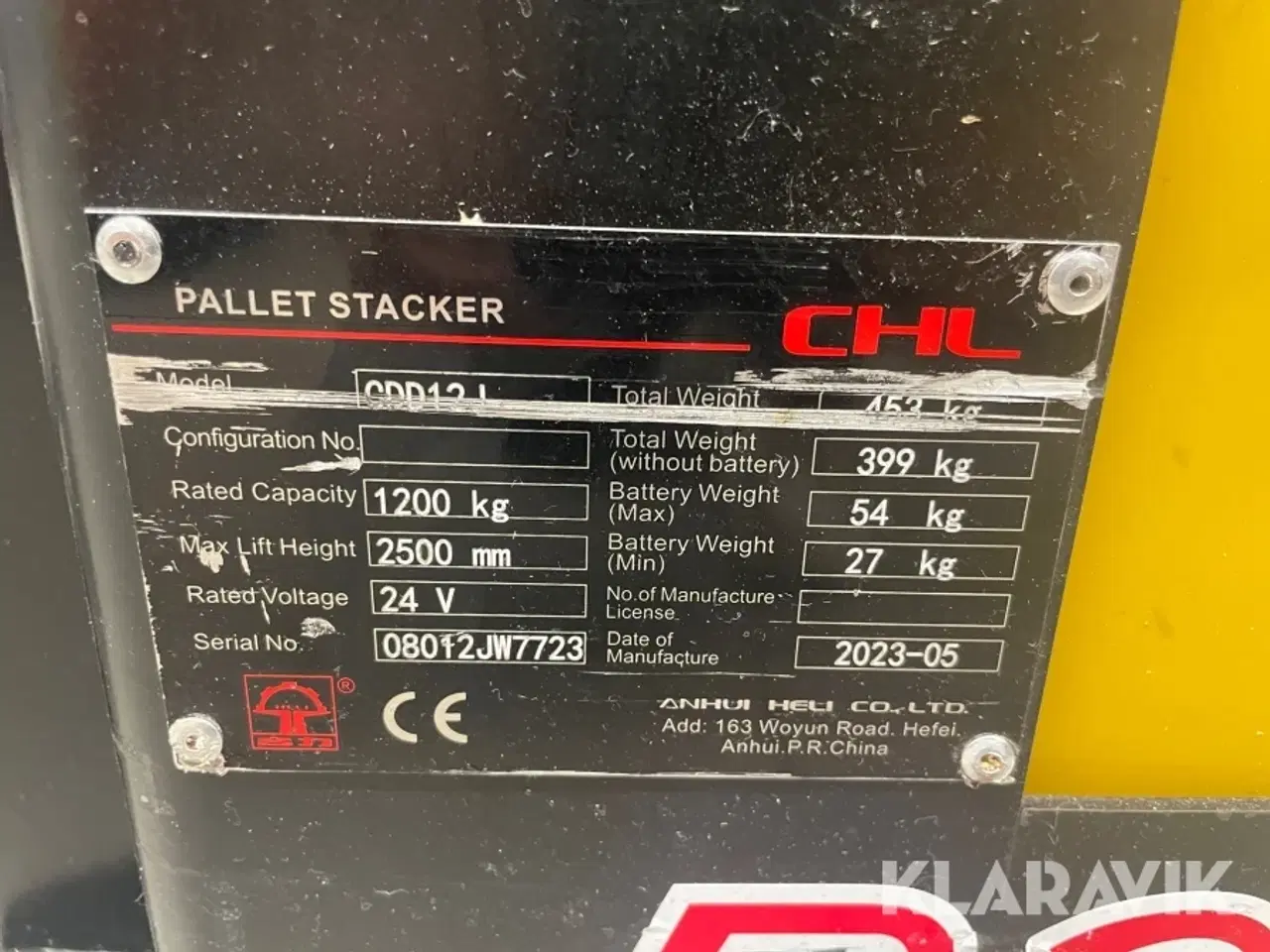 Billede 9 - Elektrisk palleløfter CHL CDD12J