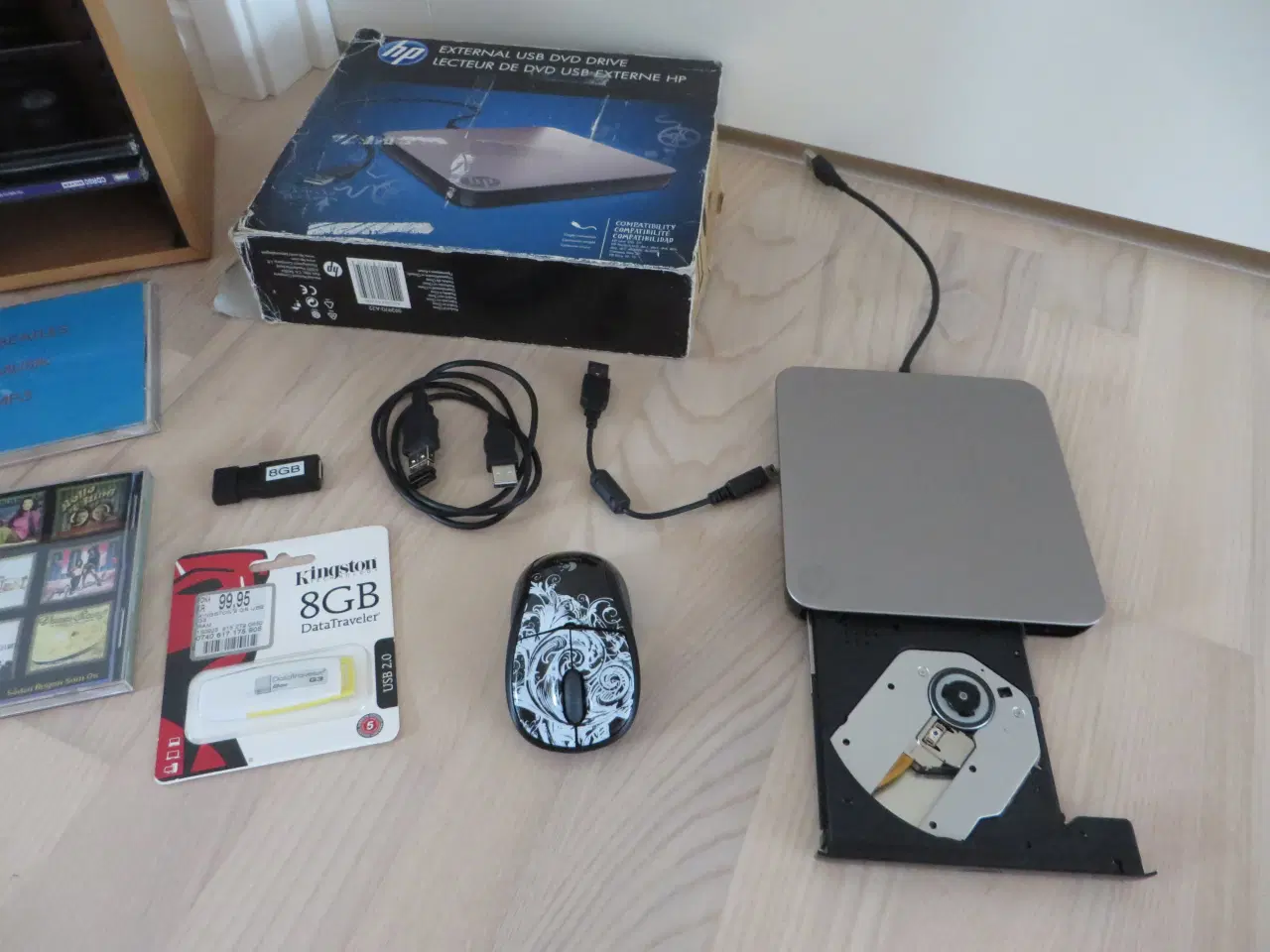 Billede 6 - C:D ekstra HP drev, USP nøgler, mus, DVD musik, re
