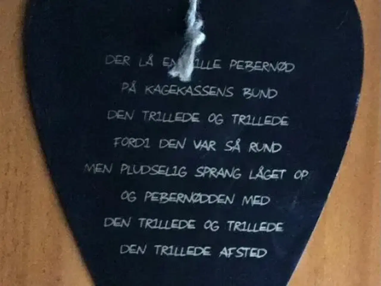 Billede 1 - Hjerte i træ med tekst..