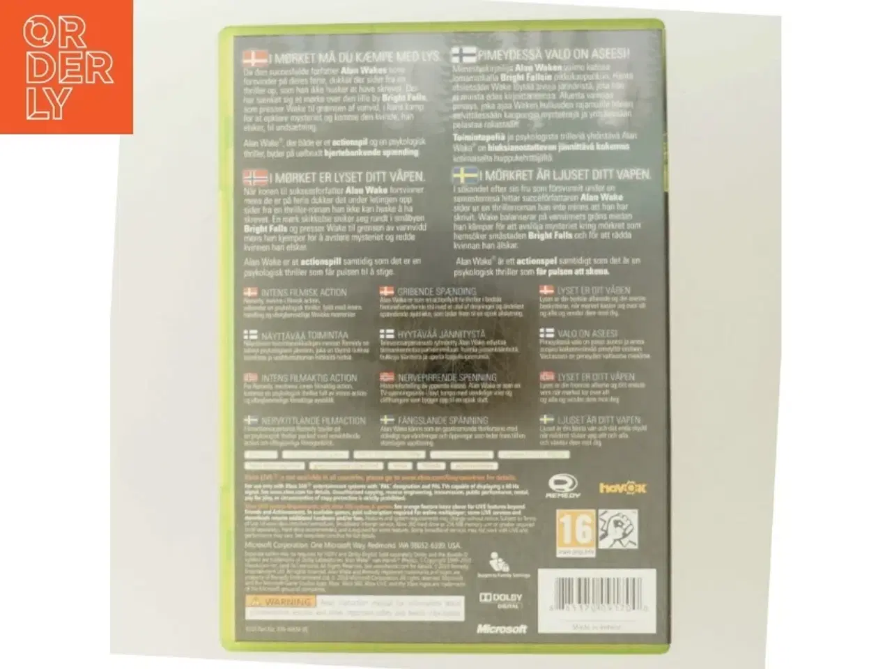 Billede 3 - Alan Wake Xbox 360 spil fra Microsoft