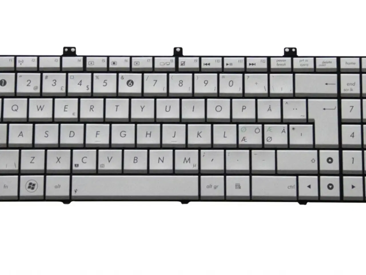 Billede 1 - Asus Nordic Tastatur (DK, SE, NO) - Sølv