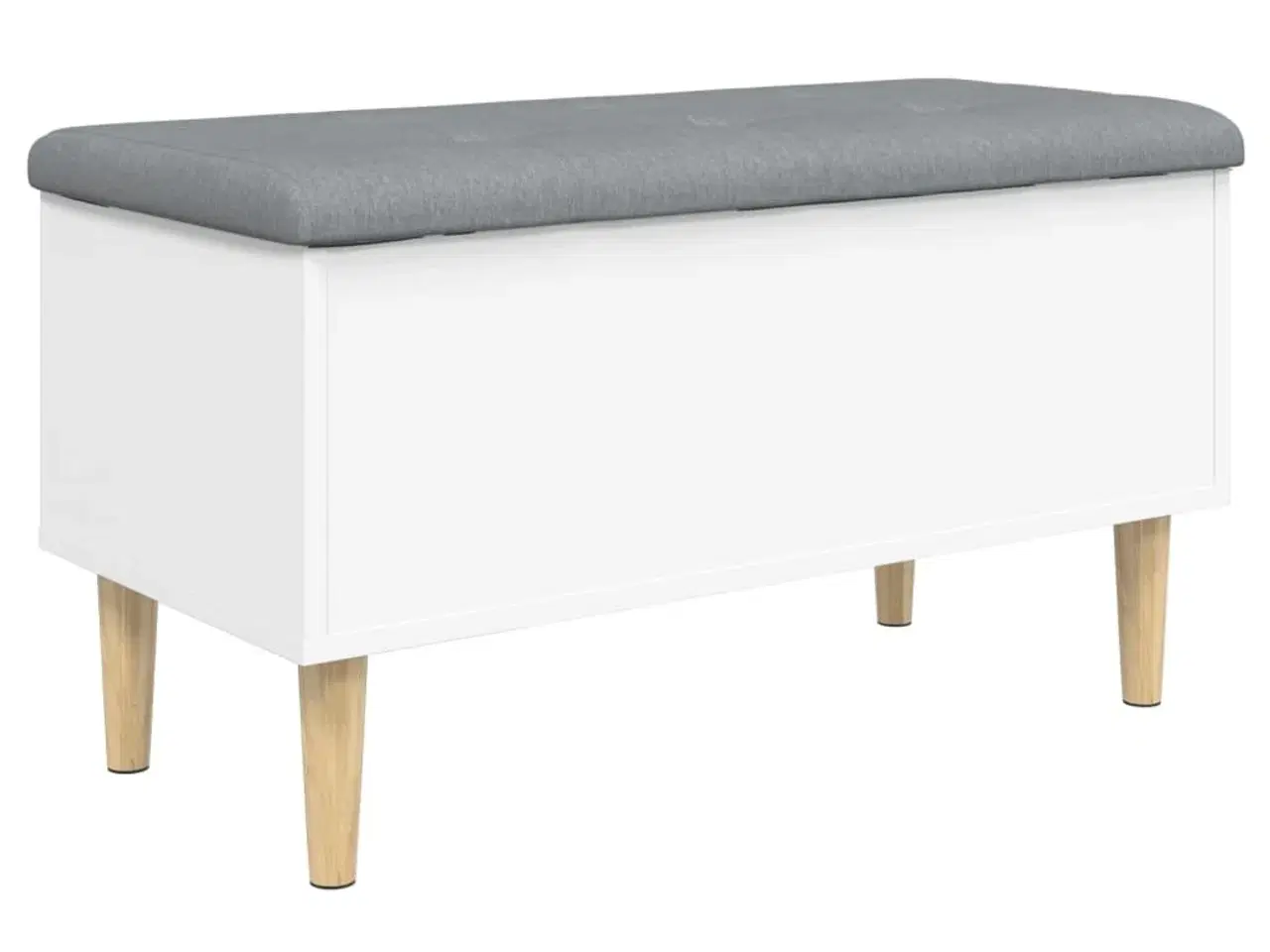 Billede 2 - Opbevaringsbænk 82x42x46 cm konstrueret træ hvid