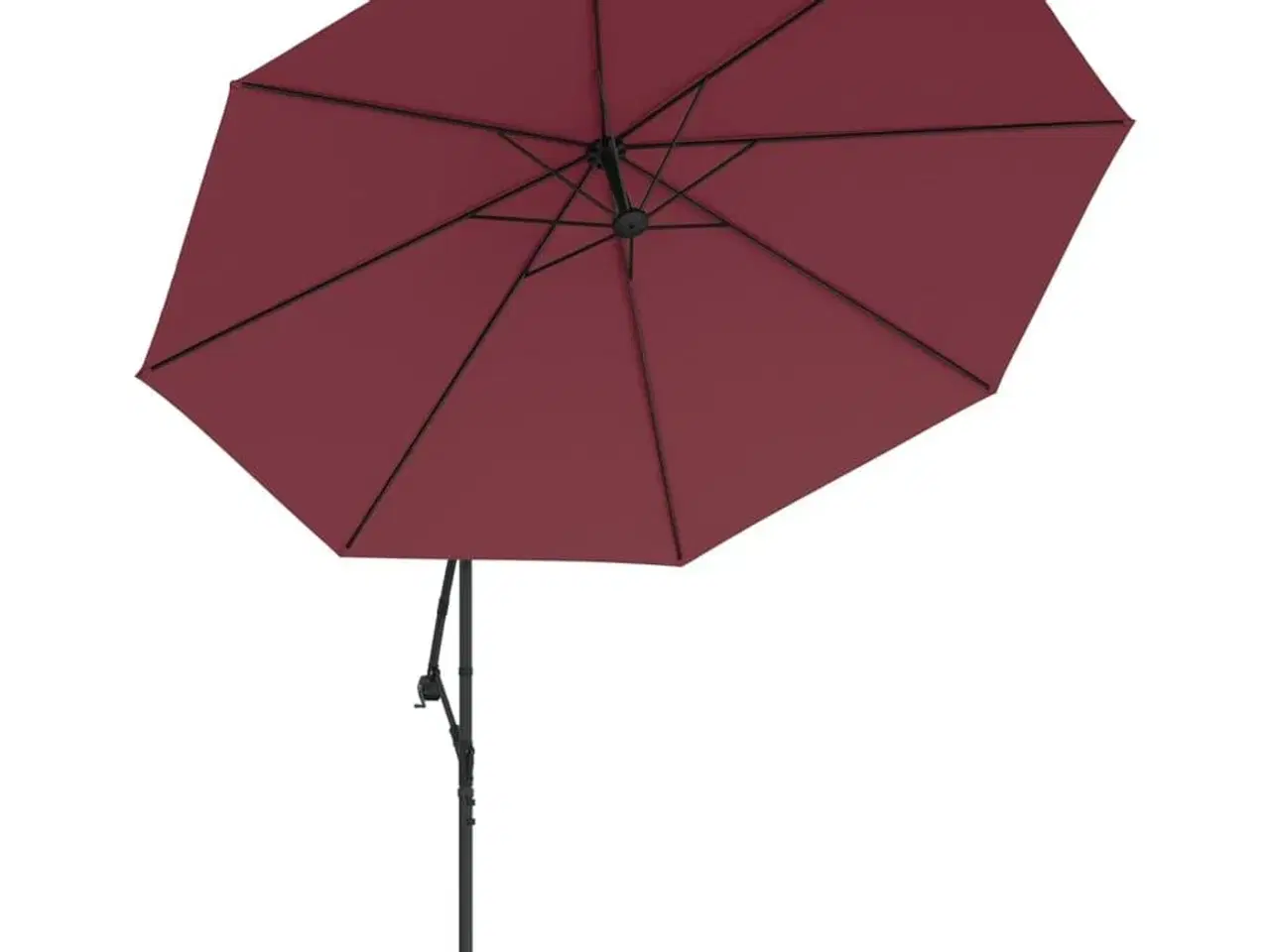 Billede 4 - Hængeparasol 350 cm aluminiumstang bordeauxfarvet