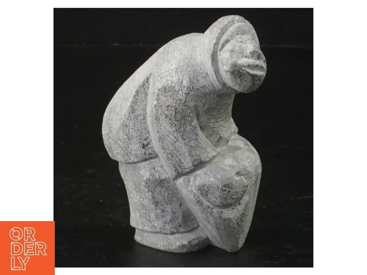 Billede 2 - Skulptur af inuit (str. 9 cm)