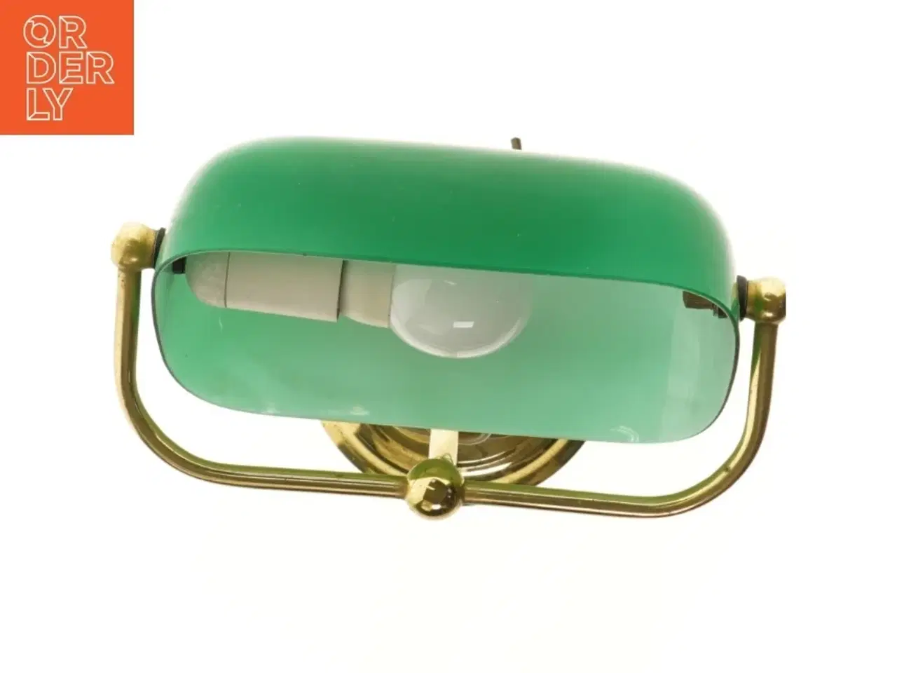 Billede 3 - Vintage bordlampe med grøn skærm (str. 40 cm)