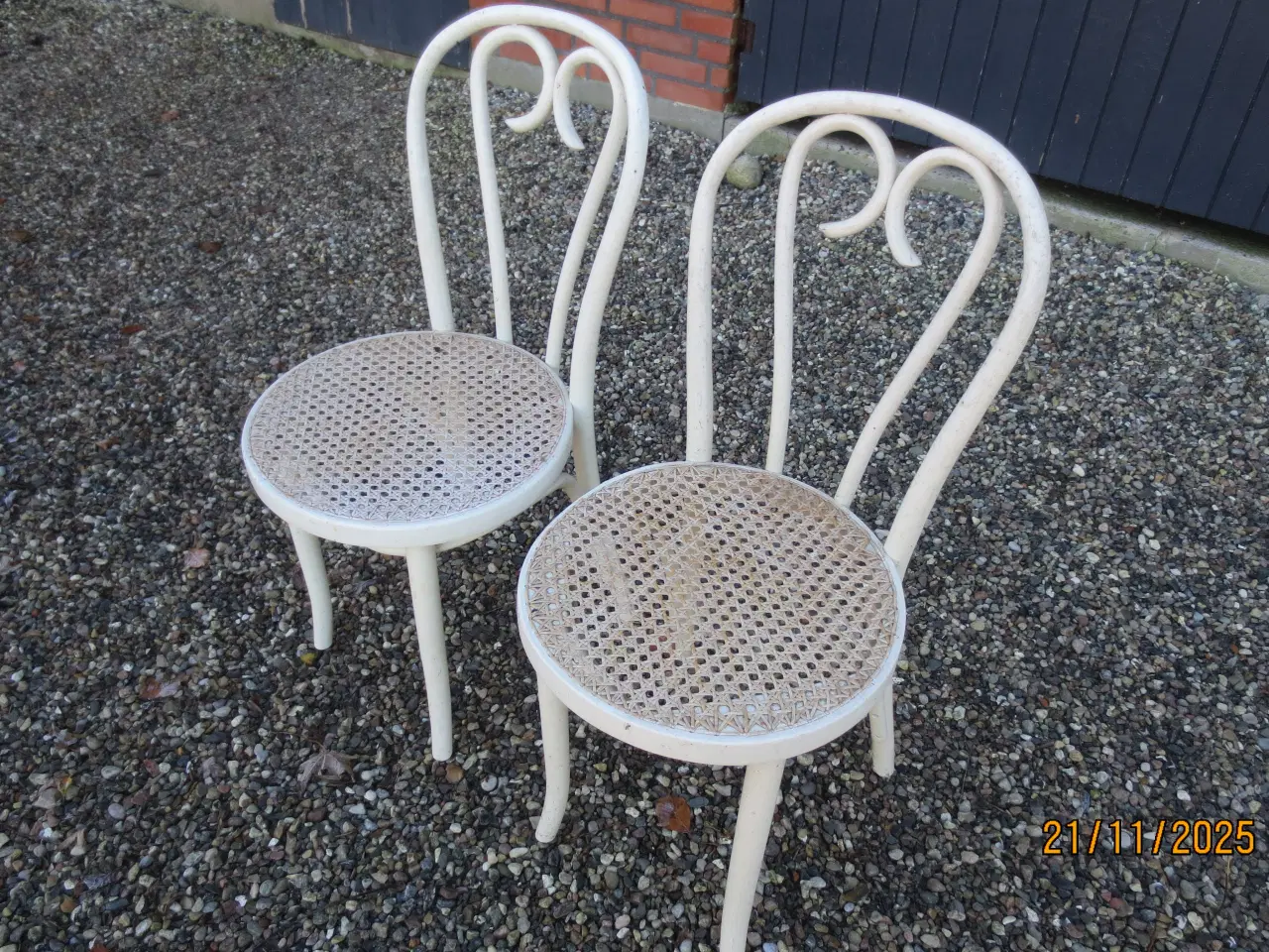 Billede 6 - 2 stk Franske Cafe Stole med Fletsæde