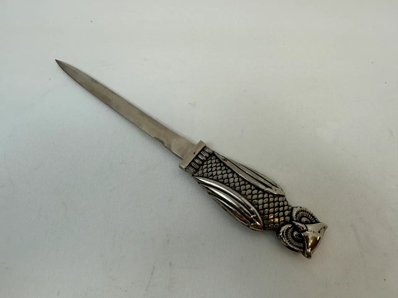Billede 6 - Vintage brevåbner / brevkniv i stål m. ugle
