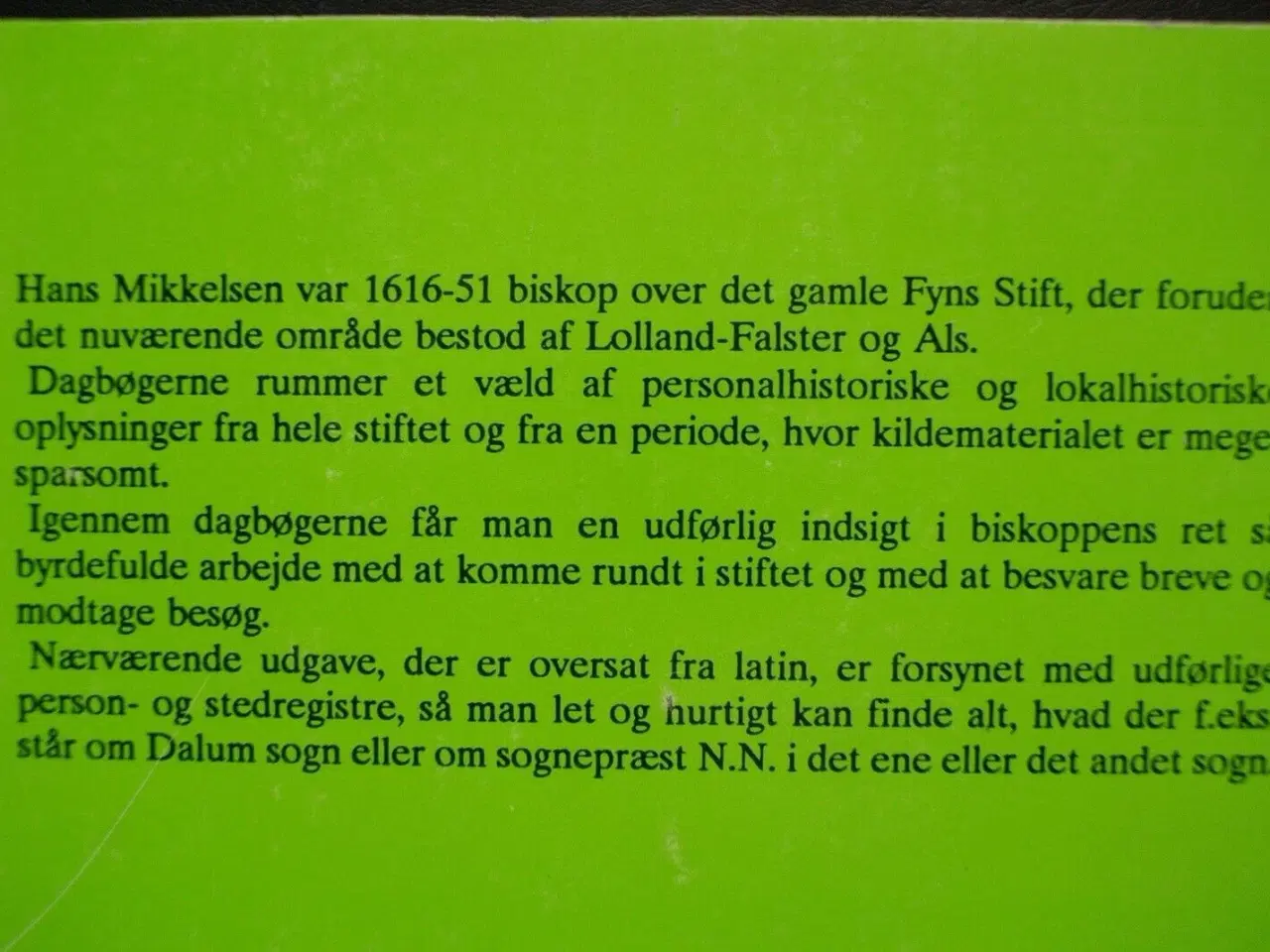 Billede 3 - biskob hans mikkelsens dagbøger 1626-41, ved anne 