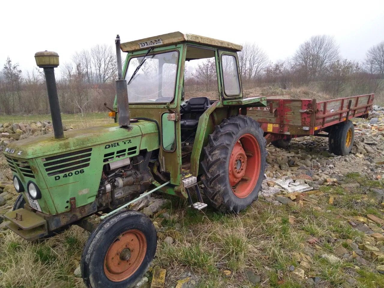 Billede 1 - Deutz 4006 og vogn med regatt.