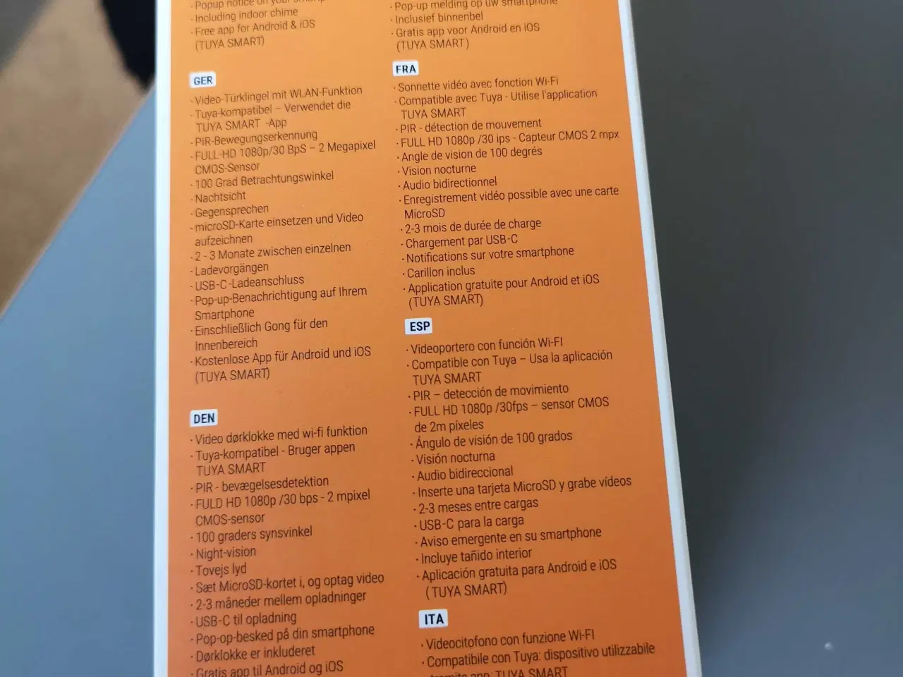 Billede 3 - Denver Tuya Smart Home Ringeklokke m. Kamera - Sor