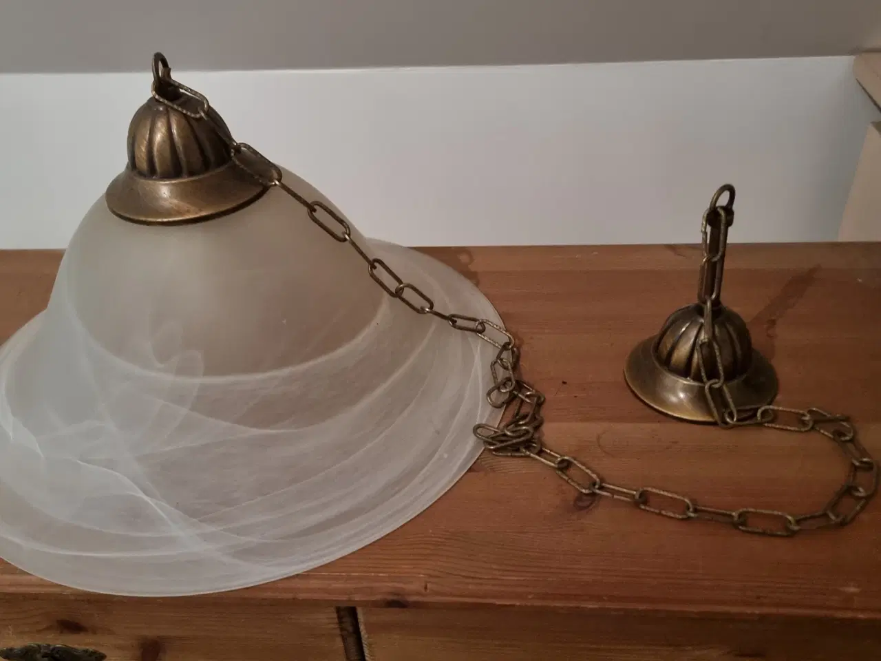 Billede 2 - Glas loft lampe " retro"