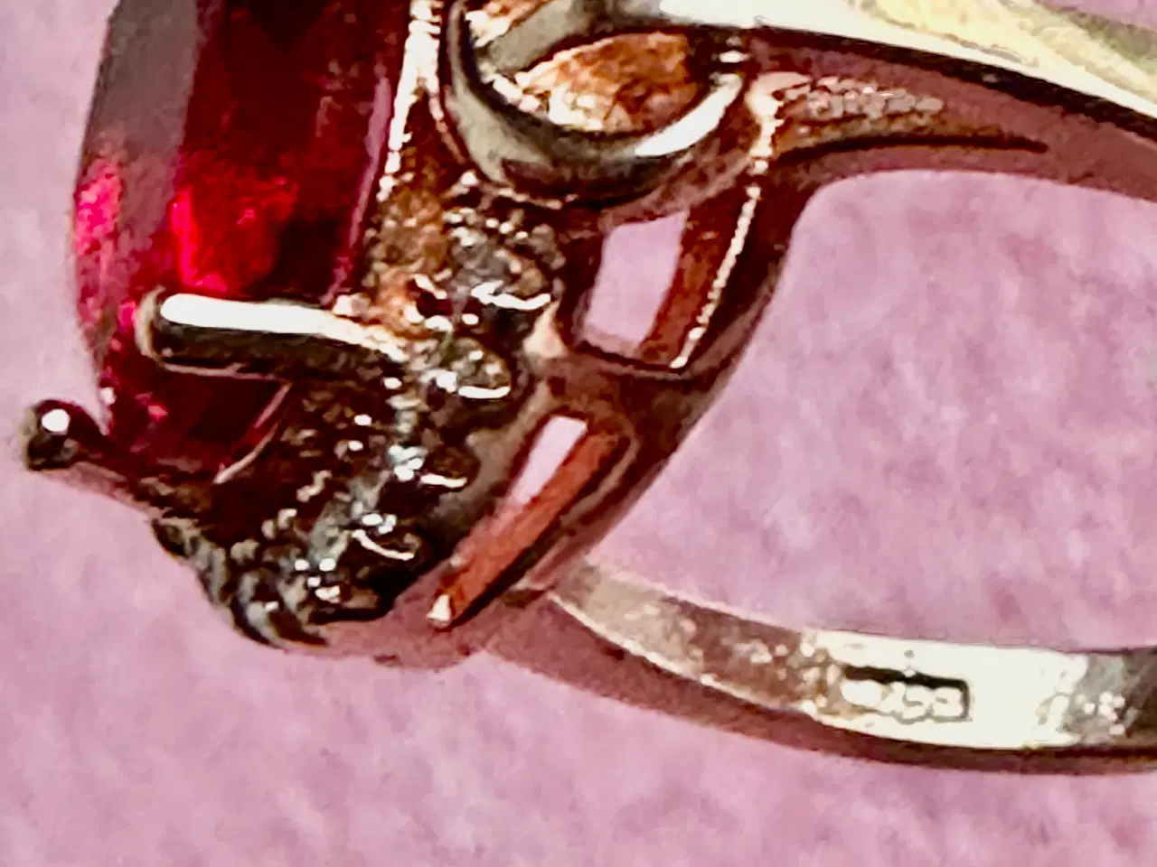 Billede 3 - Smuk vintage forgyldt sølvring i flot stand