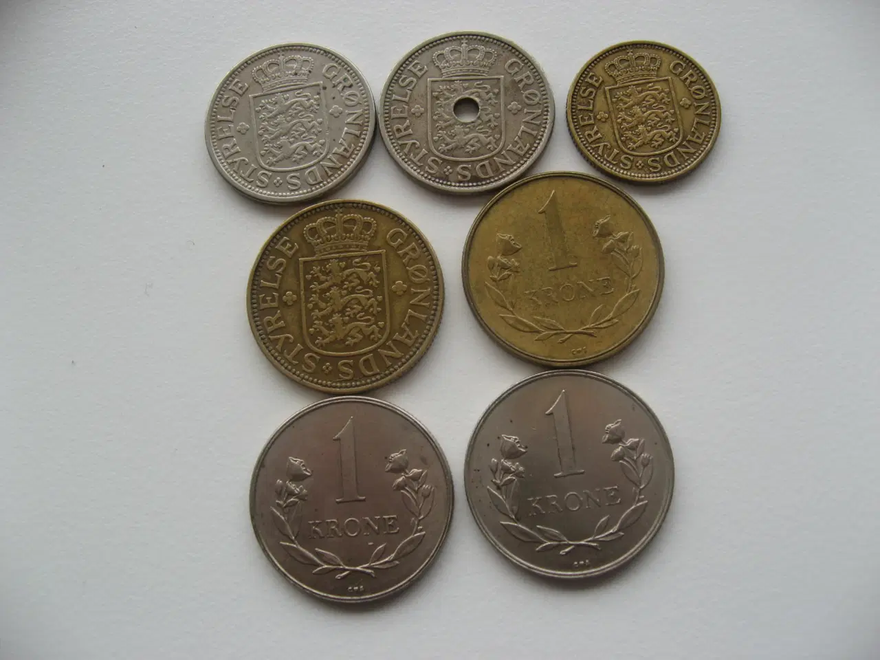 Billede 2 - Grønland 7 flotte mønter 1926-64 25 ører til 1 kr 
