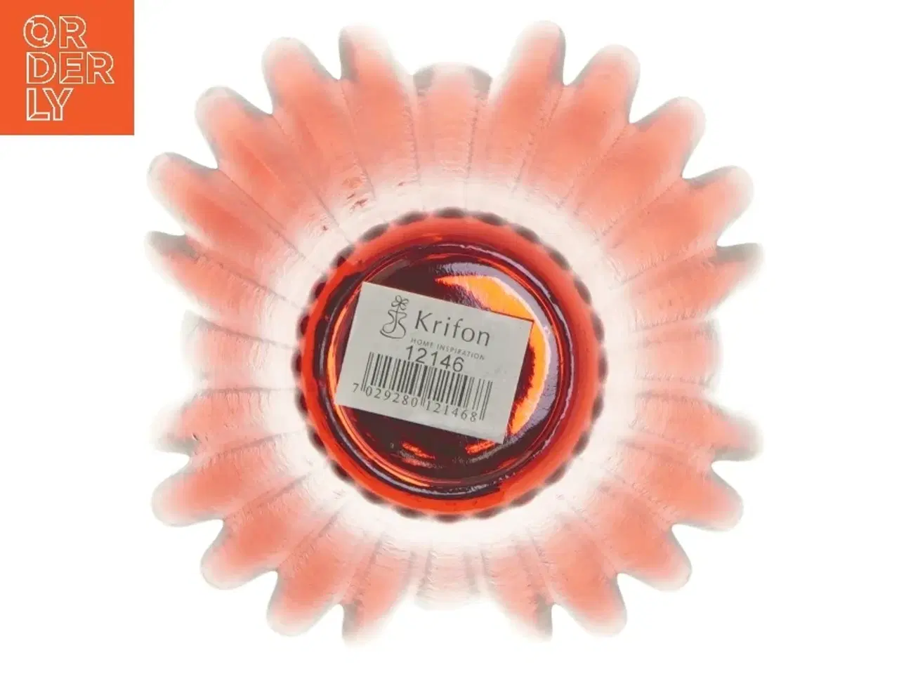 Billede 4 - Rød skål med blomstermønster fra Krifon (str. 14 cm)