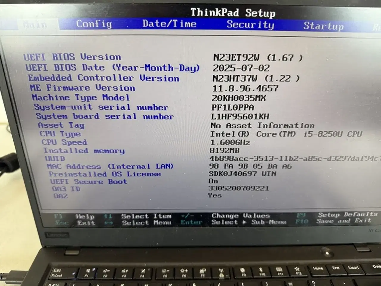 Billede 4 - Bærbar computer LENOVO X1 Carbon 6th Gen.