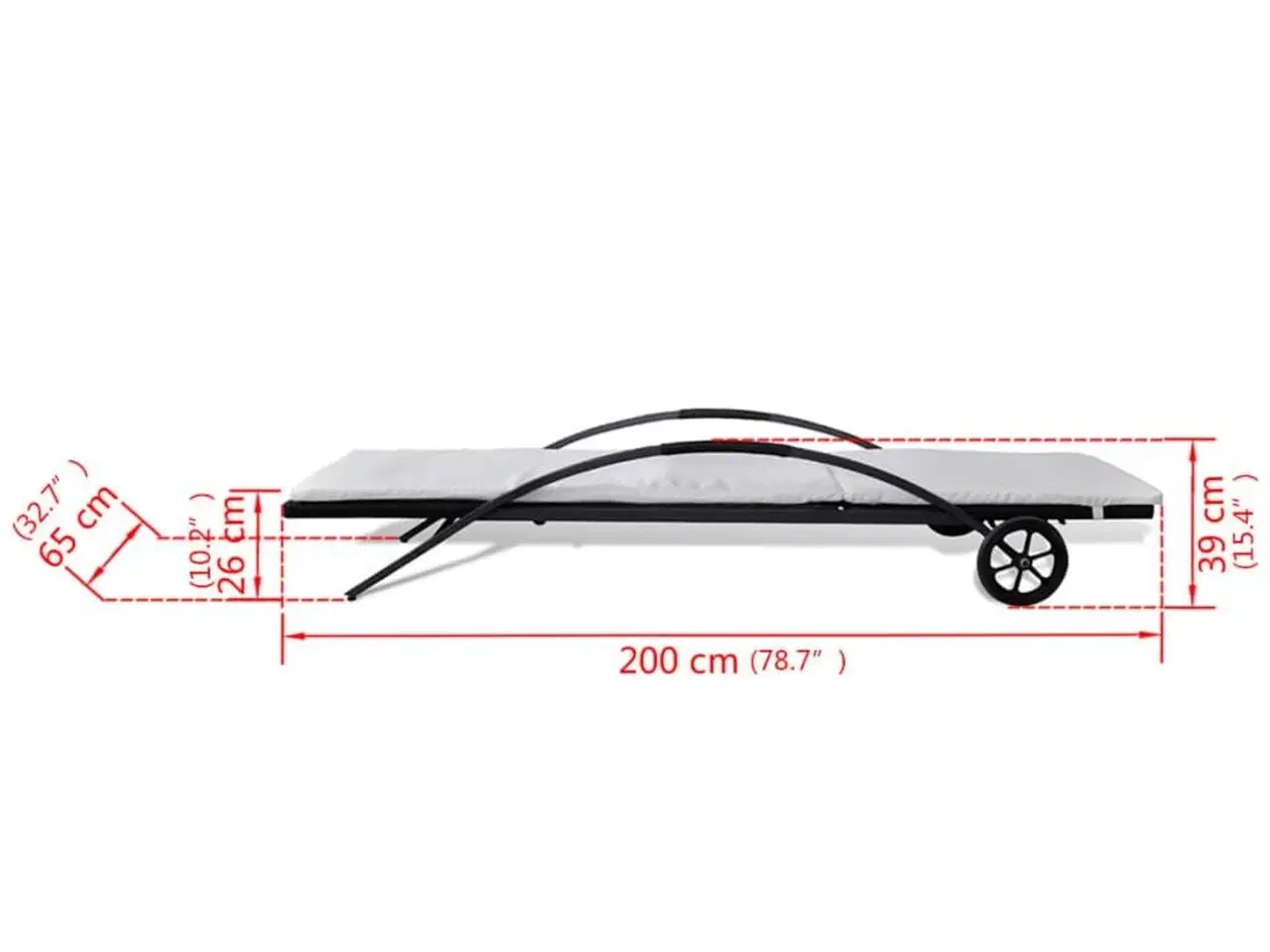 Billede 6 - Liggestole med bord polyrattan sort