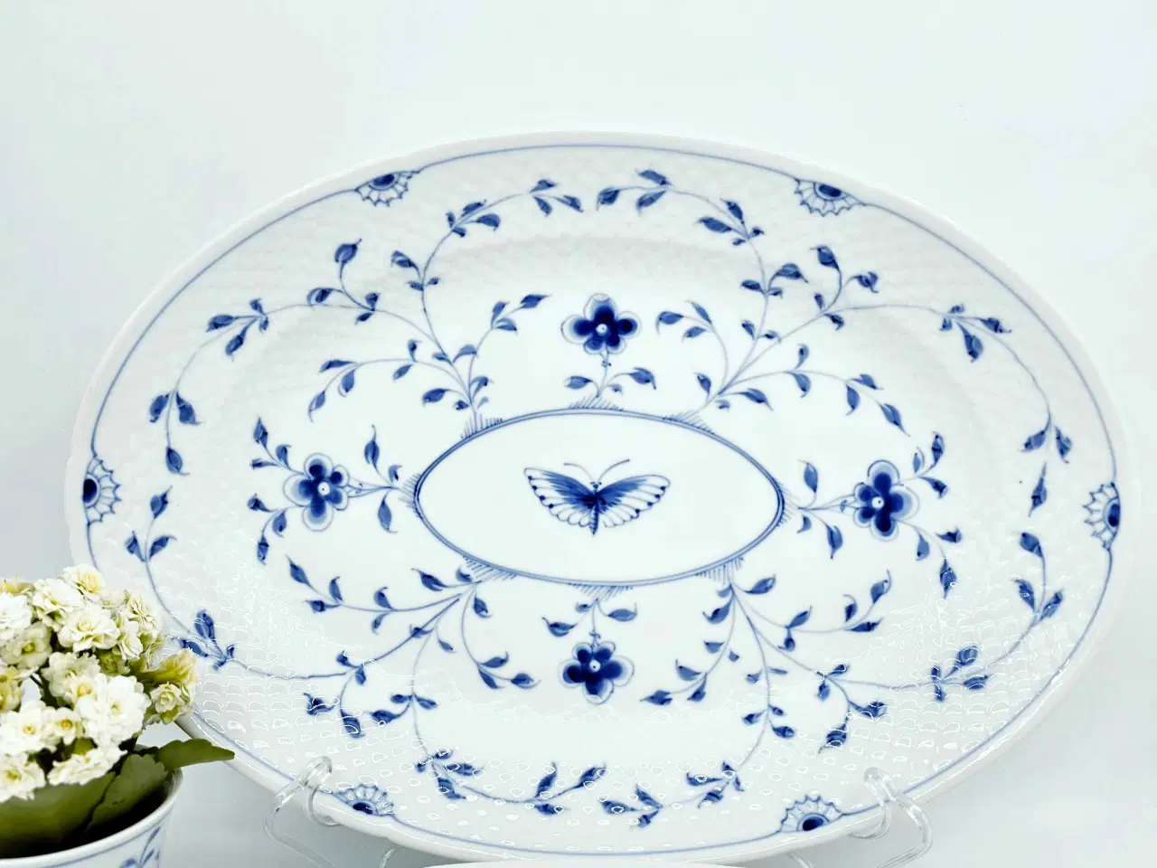 Billede 2 - Sommerfugl ovalt fad B&G Porcelæn 