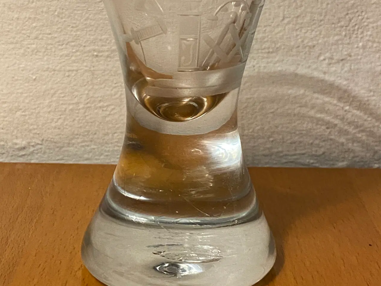 Billede 1 - Ældre frimurer Portvin glas, fejlfri, kr. 200,-