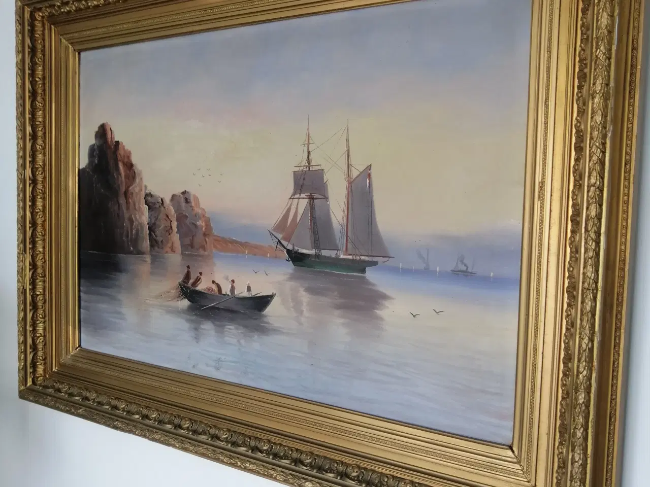 Billede 6 - Fantastisk smukt oliemaleri i fine lilla nuancer