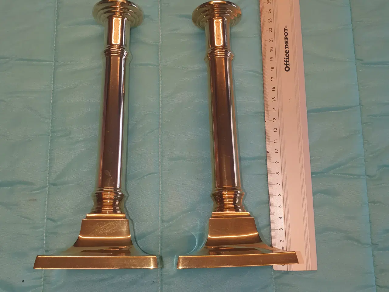 Billede 7 - Dansk håndlavede messinglysestager