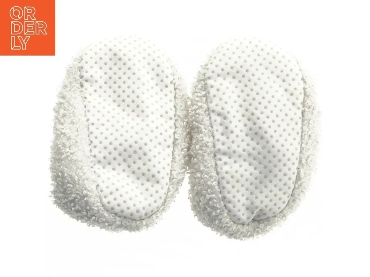 Billede 3 - Babytøfler i hvid med prikker (str. Længde, 15 cm)