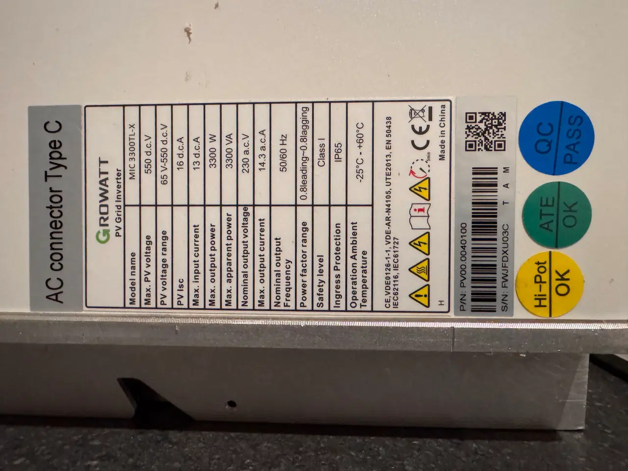 Billede 2 - Growatt MIC 3300TL-X solcelleinverter