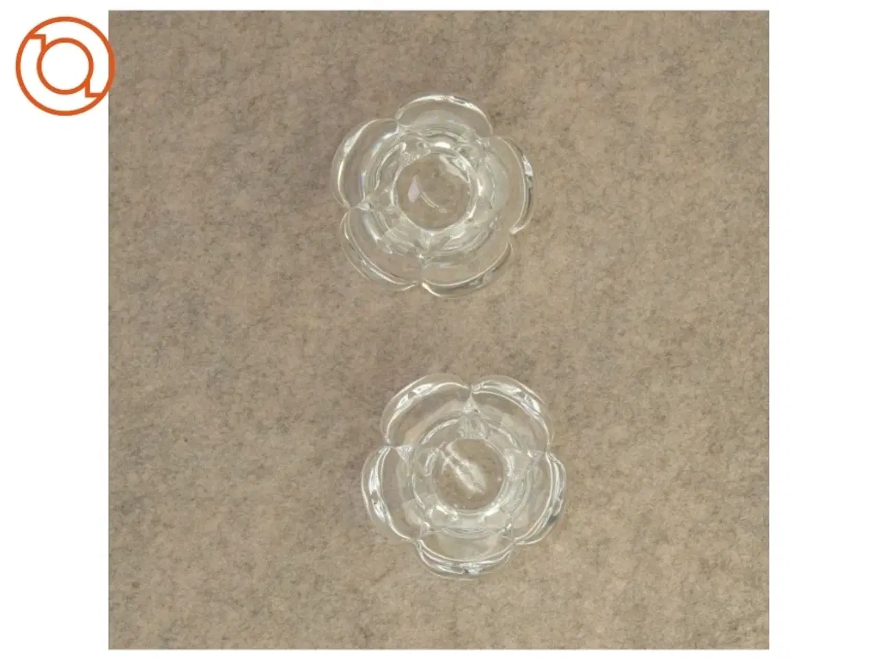 Billede 3 - Lotus fyrfadsstager fra Holmegaard (str. 8 x 9 cm)