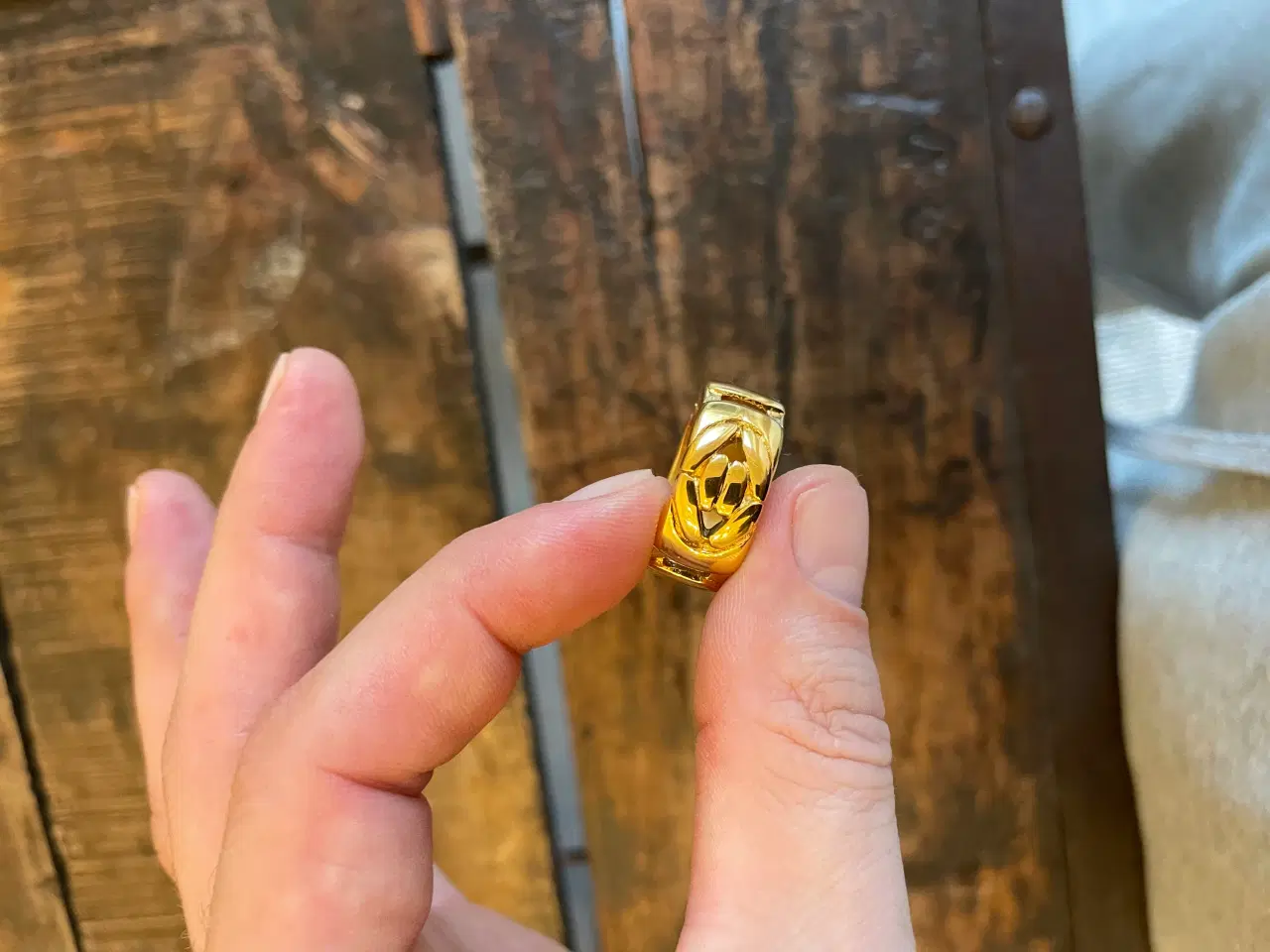 Billede 2 - 10mm 14kt goldfilled kongekæde ring
