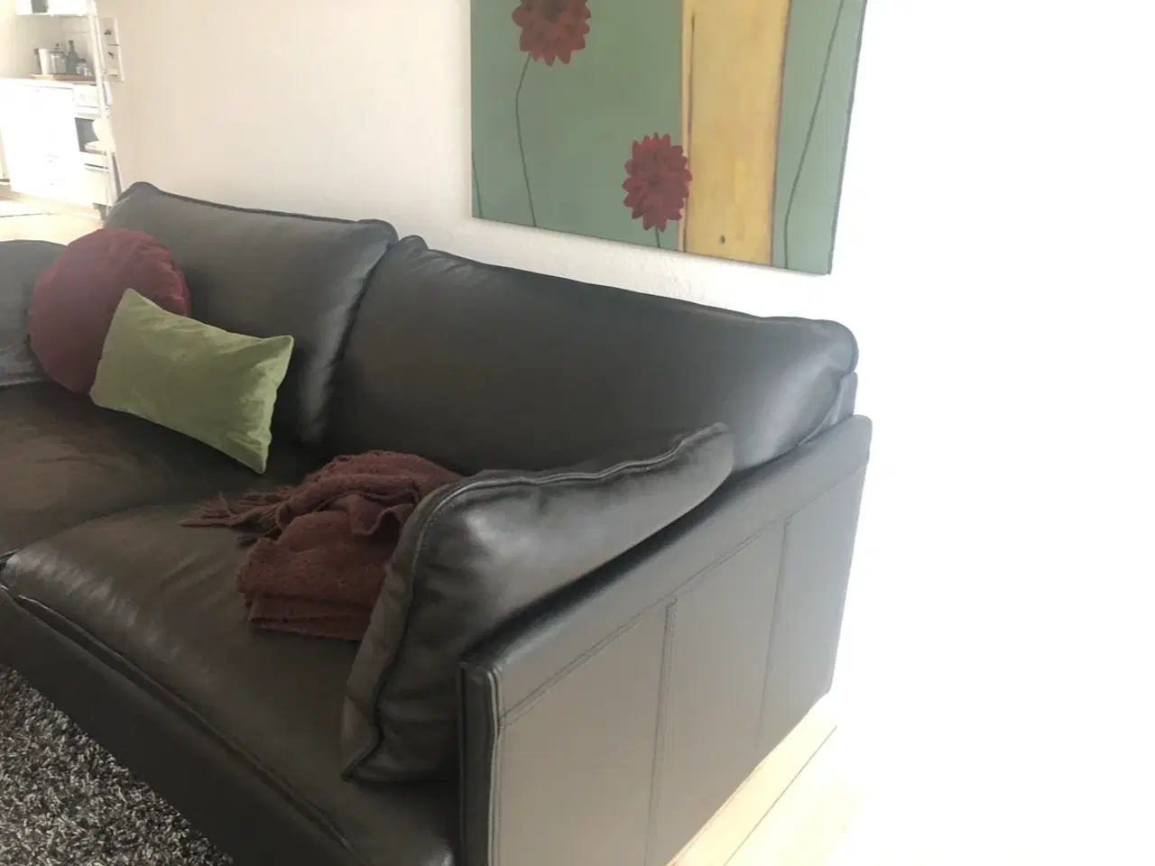 Billede 3 - Lædersofa i lækker dansk kvalitet.