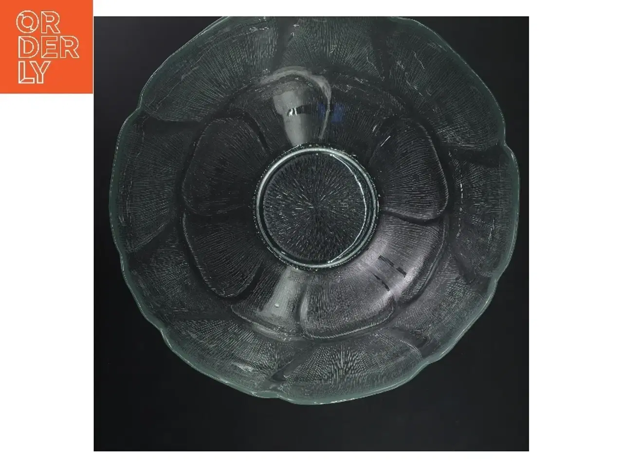 Billede 3 - Glas skål med tekstur (str. Ø 31 cm)