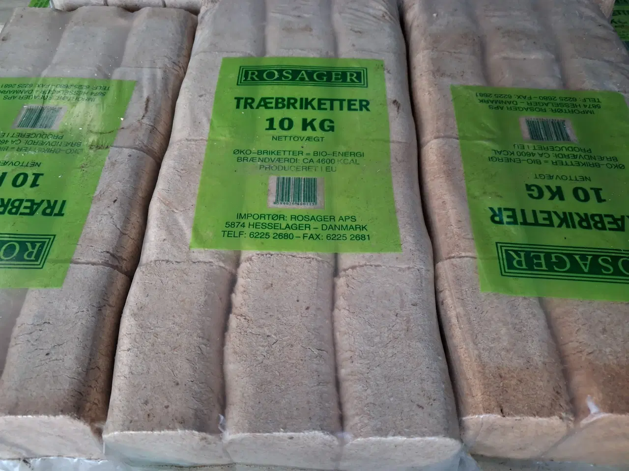 Billede 1 -  Træbriketter fra Rosager