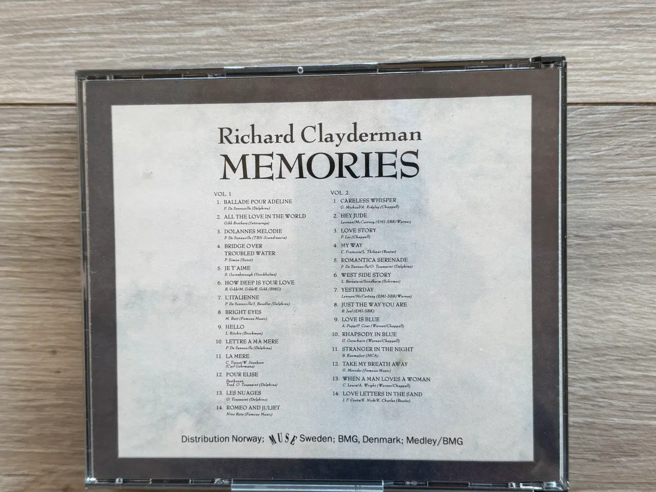 Billede 2 - RICHARD CLAYDERMAN MEMORIES 2 CD’ER