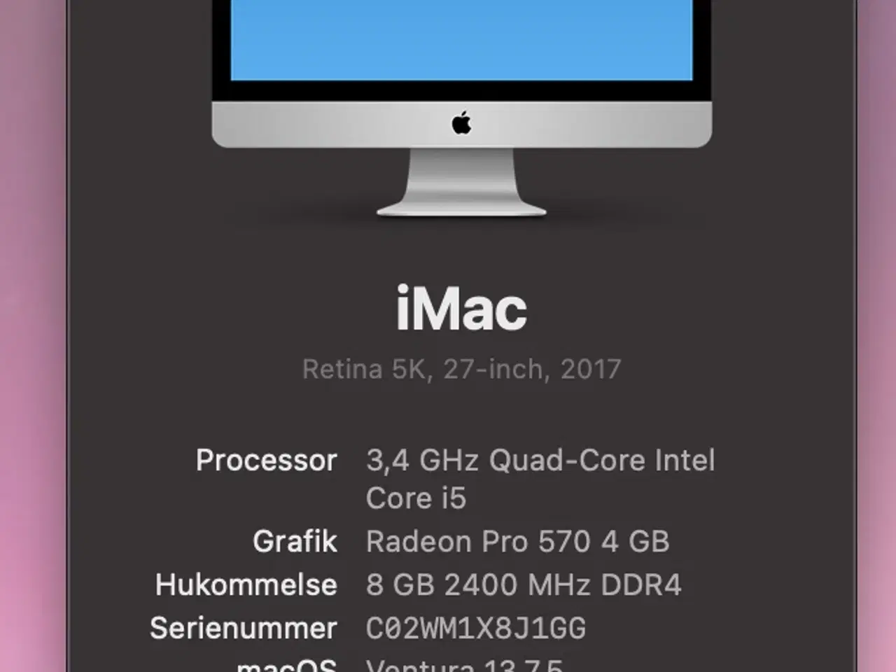 Billede 2 - iMac (Retina 5K, 27", 2017)
