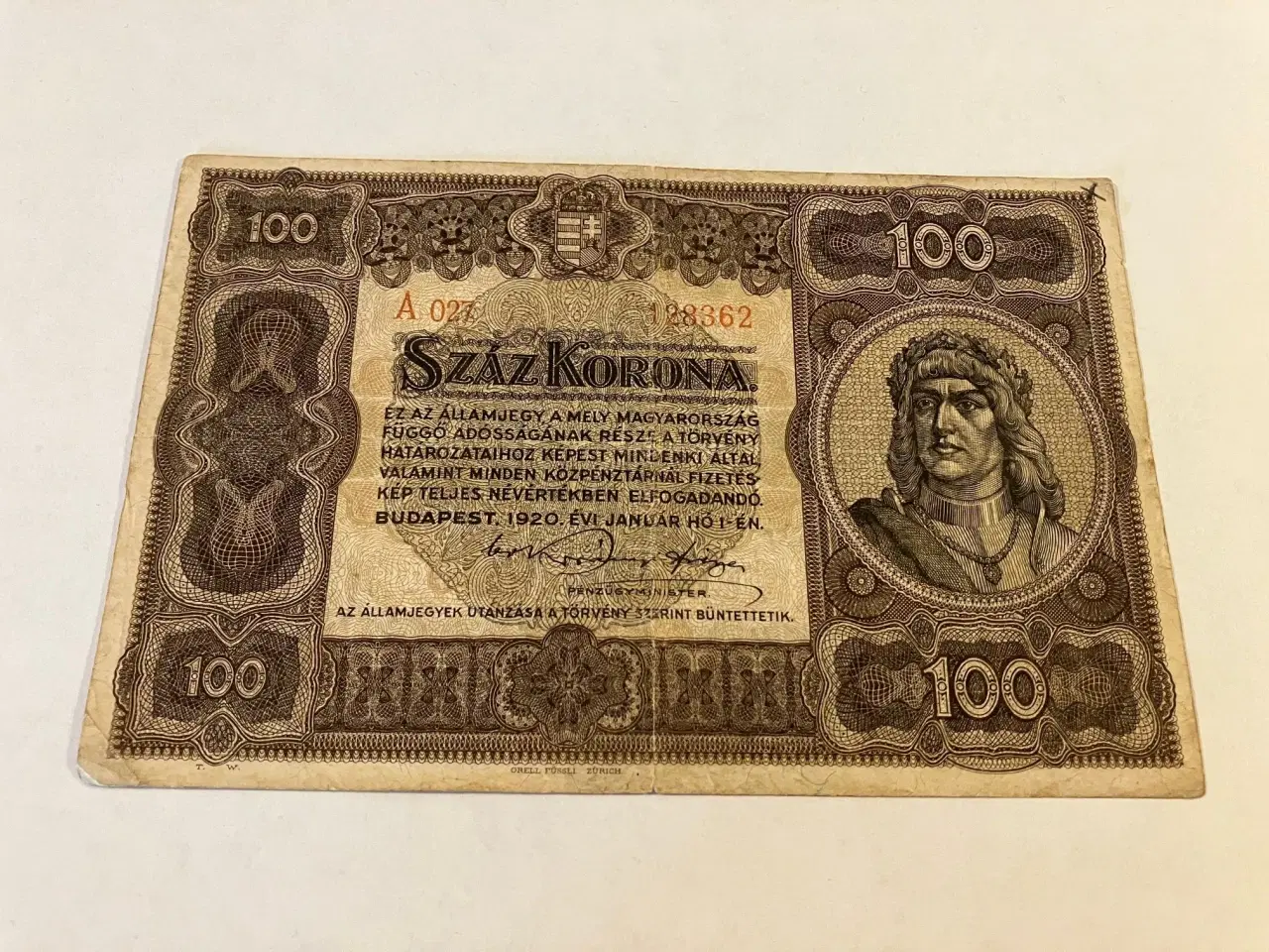 Billede 1 - 100 Korona Hungary 1922