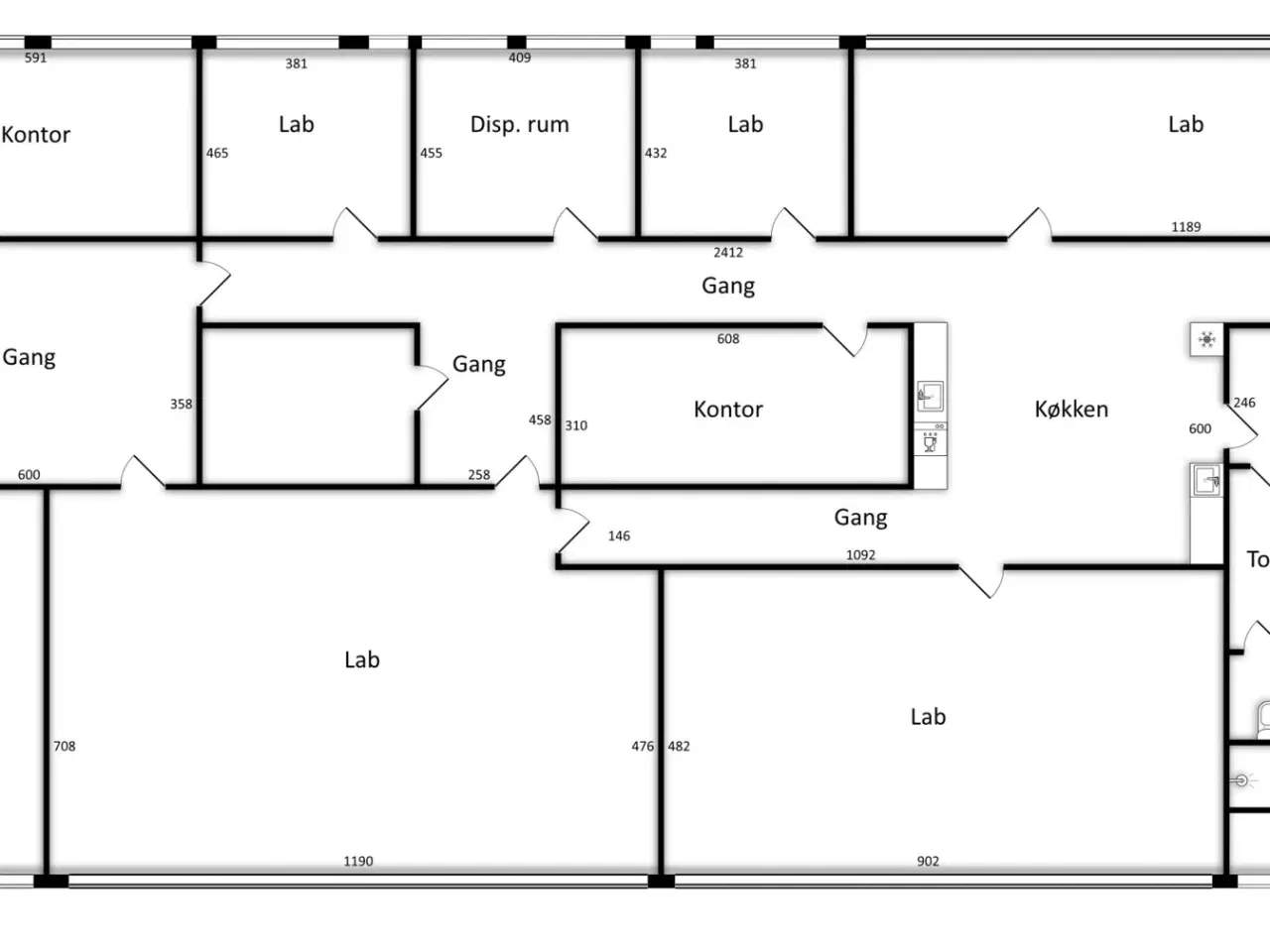 Billede 26 - Moderne og lyst laboratorium med kontor tæt på metro