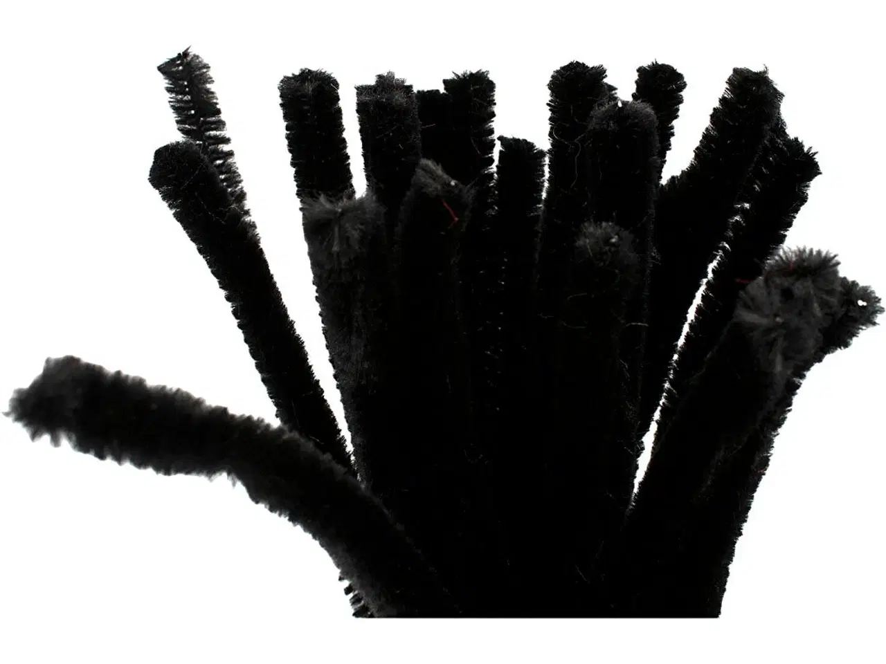 Billede 1 - Chenille, L: 30 cm, tykkelse 9 mm, sort, 25stk./ 1 pk.