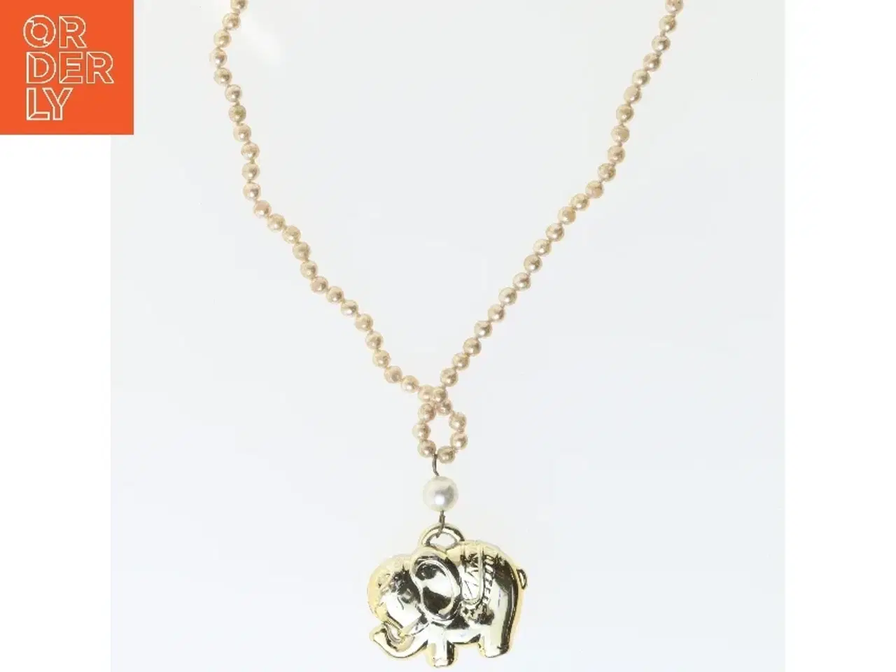 Billede 2 - NyvPerlekæde med elefantvedhæng (str. 92 cm)