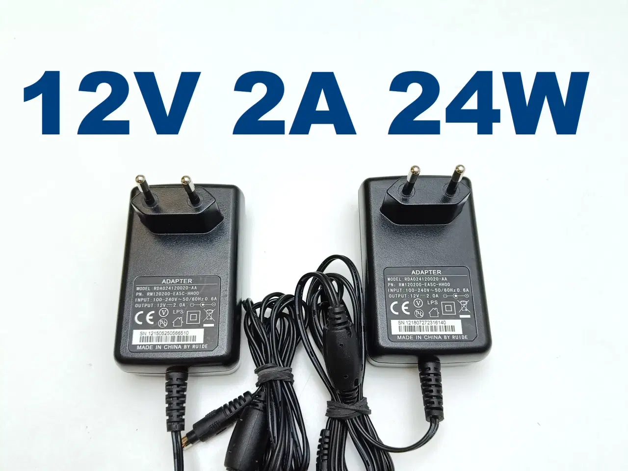 Billede 1 - NY! 12V 2A 24W Strømforsyning