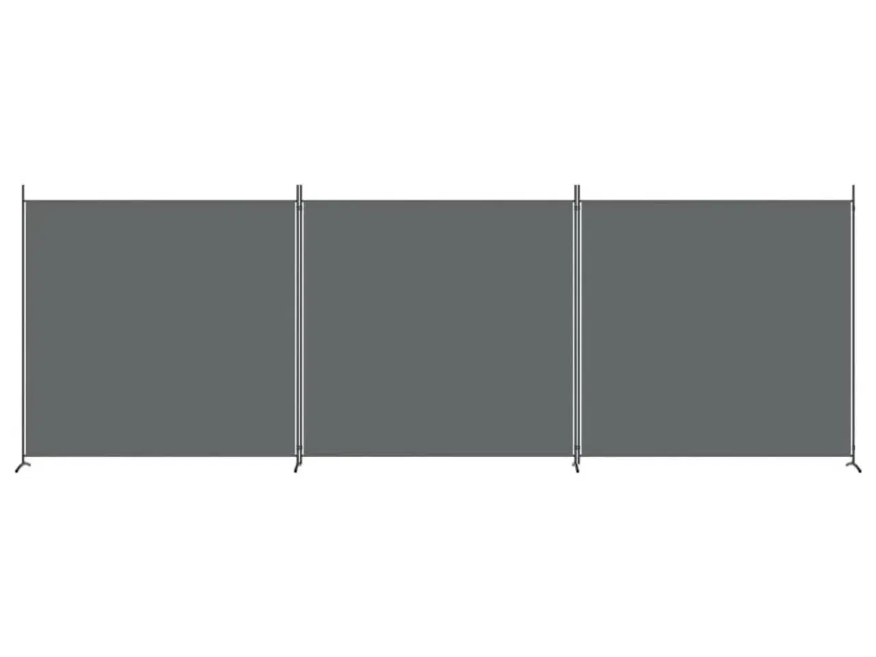 Billede 3 - 3-panels rumdeler 525x180 cm stof antracitgrå