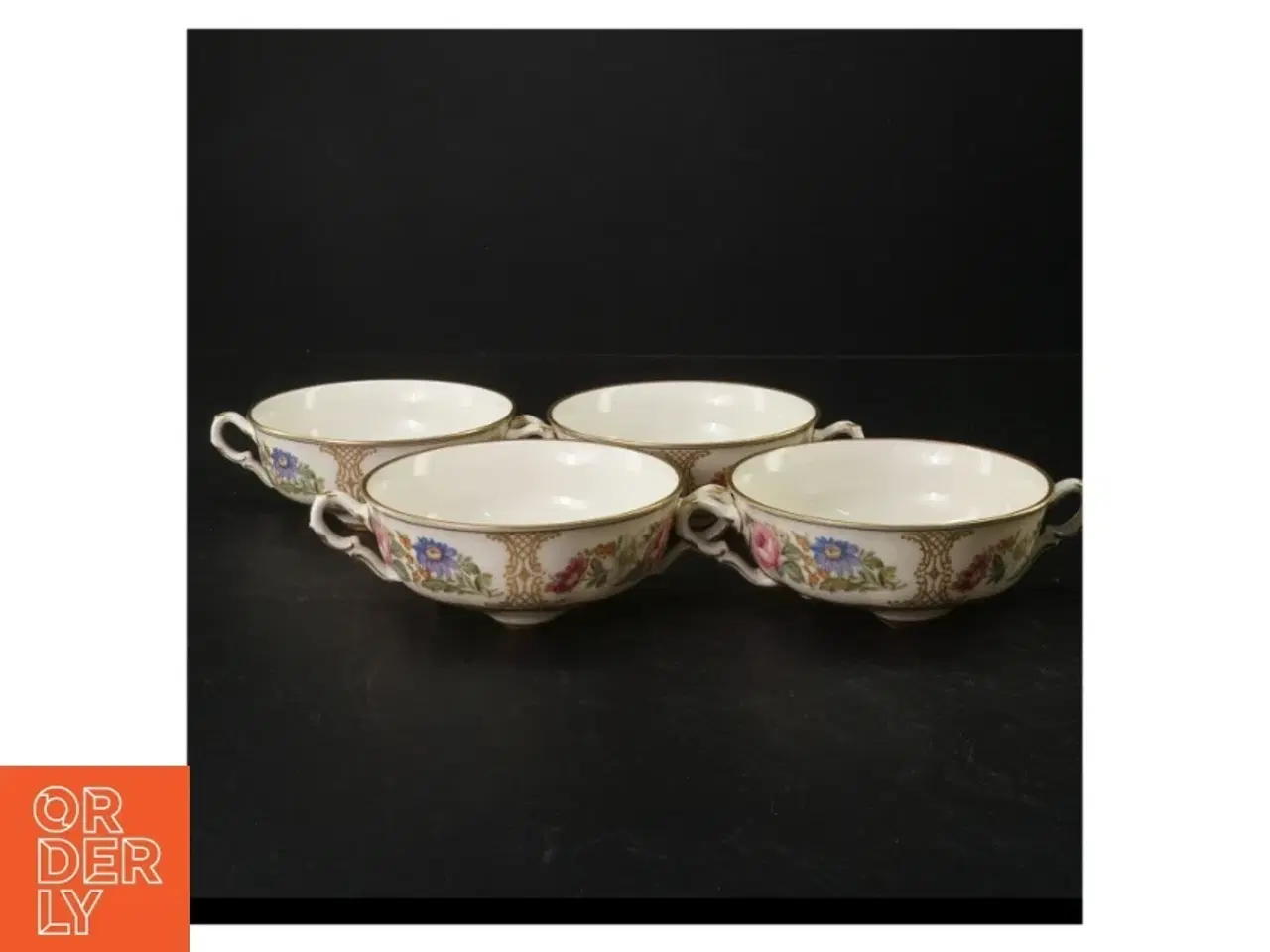 Billede 1 - Porcelæns suppe kopper (str. Ø. 12,5 cm)